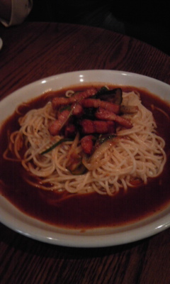 101115_ベーコンとナスのパスタ ベーコンとナスのパスタ